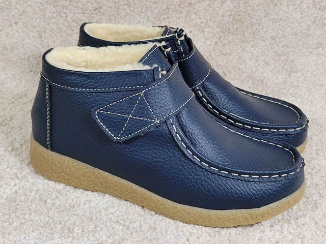 Ghete dama piele bleumarin Sorana biashoes.ro imagine reduceri